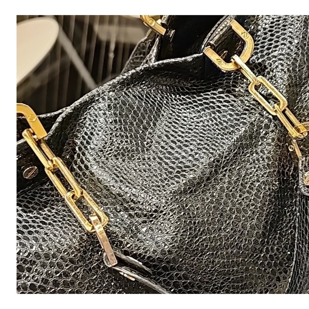 Tory Burch Marni Embossed Leather Snakeskin Tote Bag - Picture 7 of 10